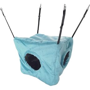 Small Animals Cube Hammock for Ferret, Rat, Chinchilla, Squirrel, Guinea Pig Cage Hanging Warm Hideout Bed (Dark Grey)