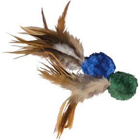 KONG Naturals Crinkle Ball with Feathers Cat Toy, Colors Vary, 2-Pack in Kuwait