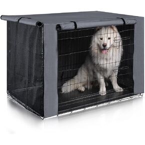 Durable Dog Crate Cover-Water Resistant Breathing Lightweight 600D Polyester Fits for 36 42 48 Inches Wire Pet Kennel Covers (42 Inch) in Kuwait