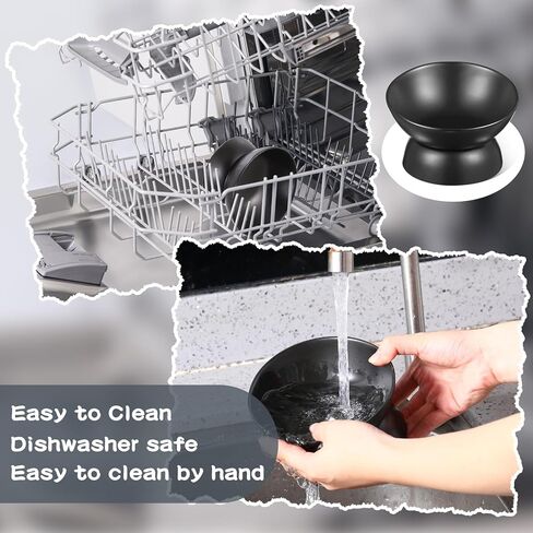 جيني اوعية طعام مرتفعة من السيراميك بتصميم مائل ومرتفع من 4 قطع، اوعية طعام للقطط مضادة للقيء ومضادة للقيء ومضادة للانزلاق ومناسبة للاستخدام في الاماكن المغلقة والجراء in Kuwait