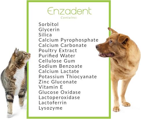 Vetoquinol Enzadent Enzymatic Toothpaste for Cats & Dogs – 3.2 oz, Poultry Flavor – Triple Enzyme Formula for Healthy Teeth & Gums – Oral Dental Care: Removes Plaque, Polishes Teeth & Freshens Breath in Saudi Arabia