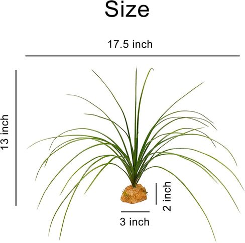 Woyrise Reptile Artificial Plants Terrarium Decor, Amphibian Habitat Hideout Bearded Dragon Tank Decorations fit Crested Gecko Leopard Lizard Chameleon Ball Python Snake Frog - Calamus in Saudi Arabia