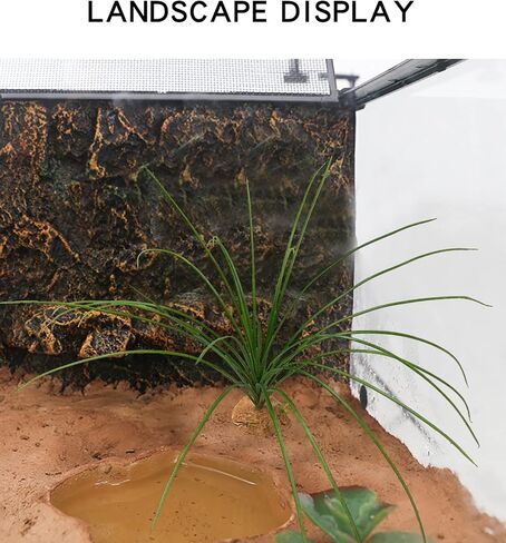 Woyrise Reptile Artificial Plants Terrarium Decor, Amphibian Habitat Hideout Bearded Dragon Tank Decorations fit Crested Gecko Leopard Lizard Chameleon Ball Python Snake Frog - Calamus in Saudi Arabia