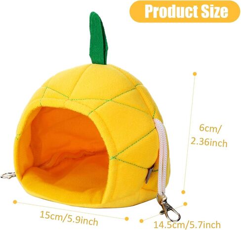 قطعتان من الأرجوحة على شكل أناناس، سرير منزل الهامستر الناعم، حيوانات صغيرة معلقة، قفص منزل الهامستر، أرجوحة عش الحيوانات الأليفة، ملحقات قفص الحيوانات الأليفة لخنزير غينيا، الفئران شينشيلا، الحيوانات الأليفة الصغيرة، النوم واللعب in Kuwait