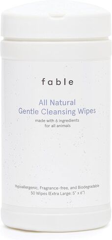 مناديل مبللة للحيوانات الأليفة من فابل - مكونات طبيعية وعضوية بالكامل - تنظف وترطب وتزيل الروائح الكريهة من فراء حيوانك الأليف وكفوفه وأذنيه وخلفه - 50 منديلًا مبللًا كبيرًا جدًا للاستخدام اليومي - حافظ على نظافة حيوانك الأليف ومنتعشًا in Kuwait