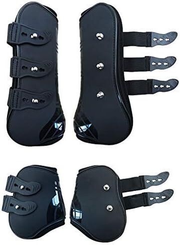 Zelro Open Front Jumping Tendon Horses Boots, Secure Leg Protection, Lightweight and Tough Dressage Horse Riding Equestrian Equipment in Kuwait