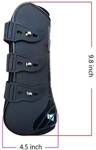 Zelro Open Front Jumping Tendon Horses Boots, Secure Leg Protection, Lightweight and Tough Dressage Horse Riding Equestrian Equipment in Kuwait