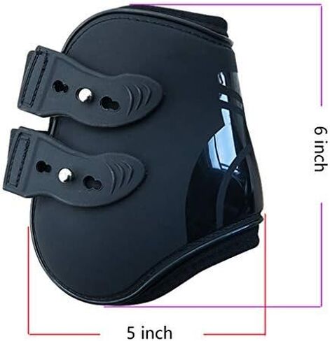 Zelro Open Front Jumping Tendon Horses Boots, Secure Leg Protection, Lightweight and Tough Dressage Horse Riding Equestrian Equipment in Kuwait