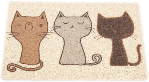 Cat Litter Mat,Super Cute Cat Feeding Placemat for Puppy Pet Food Catching,Water-Resistant,Durable and Easy to Clean. in Kuwait