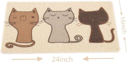Cat Litter Mat,Super Cute Cat Feeding Placemat for Puppy Pet Food Catching,Water-Resistant,Durable and Easy to Clean. in Kuwait