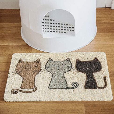 Cat Litter Mat,Super Cute Cat Feeding Placemat for Puppy Pet Food Catching,Water-Resistant,Durable and Easy to Clean. in Kuwait