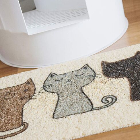 Cat Litter Mat,Super Cute Cat Feeding Placemat for Puppy Pet Food Catching,Water-Resistant,Durable and Easy to Clean. in Kuwait