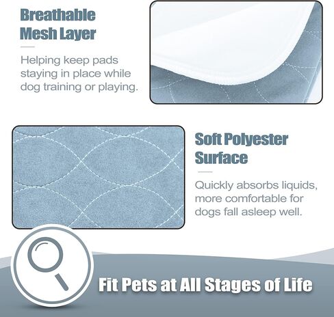 وسادات تبول للكلاب قابلة للغسل من ويجريكو، وسادات تبول قابلة لإعادة الاستخدام للكلاب، وسادات تبول للكلاب سريعة الامتصاص وقابلة للغسل - للسفر المنزلي أو القفص، وسادات مضادة للماء قابلة للغسل/وسادة تبول للكلاب قابلة لإعادة الاستخدام in Kuwait