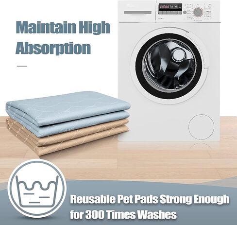 وسادات تبول للكلاب قابلة للغسل من ويجريكو، وسادات تبول قابلة لإعادة الاستخدام للكلاب، وسادات تبول للكلاب سريعة الامتصاص وقابلة للغسل - للسفر المنزلي أو القفص، وسادات مضادة للماء قابلة للغسل/وسادة تبول للكلاب قابلة لإعادة الاستخدام in Kuwait