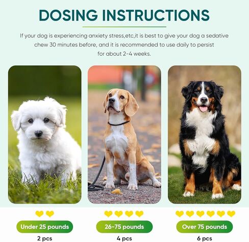 Hemp Calming Chews for Dogs, Dog Calming Treats, 100% Golden Ratio of Natural Ingredients, Composure & Relaxation for Everyday Stress, Separation, Barking in Kuwait