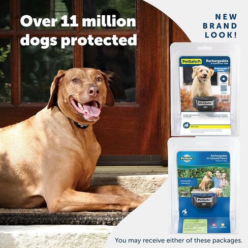 سياج الحيوانات الأليفة القابل لإعادة الشحن من PetSafe للكلاب والقطط التي يزيد وزنها عن 5 أرطال - من الشركة الأم للعلامة التجارية INVISIBLE FENCE - طوق مقاوم للماء مع تصحيح لوني وثابت in Kuwait