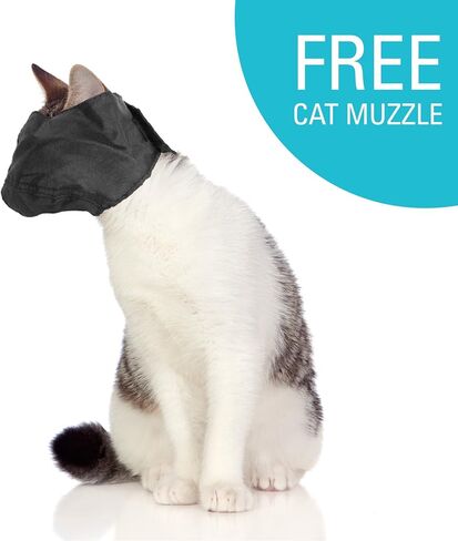 Downtown Pet Supply - Cat Muzzle for Grooming - Gentle and Soft Muzzle - Cat Grooming Supplies - Nylon - Medium in Kuwait