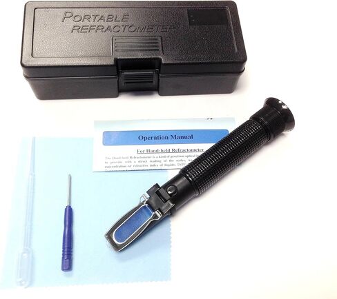 Ade Advanced Optics aaosal-B Automatic Temperature Compensation Sea Water Salinity Refractometer for Aquarium, 0% - 10% and 1.0 to 1.070 S.G. Dual Scale Hydrometer, Black in Saudi Arabia
