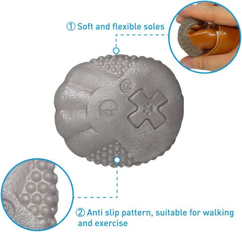 أحذية ZEKOO للكلاب، أحذية أستراليا للحيوانات الأليفة مضادة للانزلاق، شتوية دافئة ومضادة للانزلاق، أحذية رياضية مقاومة للاهتراء (2، بني) in Kuwait