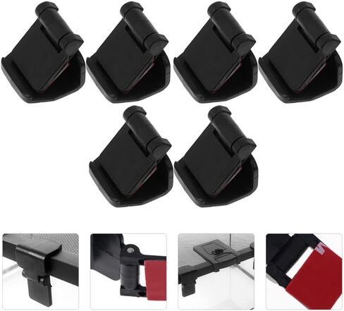 VILLCASE Food Containers Reptile Feeding Tank, 6pcs Plastic Tortoise Breeding Tank Lock Buckle, Glass Turtle Terrarium Lock Buckles Anti-Escape for Aquariums Fish Tank Reptile Box Plastic Containers in Kuwait