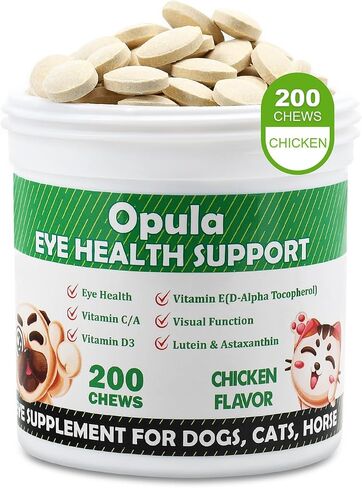 OPULA Dog Eye Wipes Biodegradable 300 Count, Cat Dog Eye Cleaner, Pet Tear Stain Remover Wipes, Dog Eye Cleaning Wipes, Eye Cleaner Pads, Unscented Gentle Pet Tear Wipe in Saudi Arabia