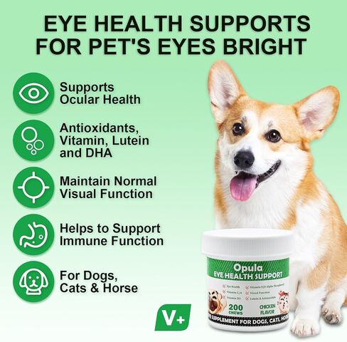 OPULA Dog Eye Wipes Biodegradable 300 Count, Cat Dog Eye Cleaner, Pet Tear Stain Remover Wipes, Dog Eye Cleaning Wipes, Eye Cleaner Pads, Unscented Gentle Pet Tear Wipe in Saudi Arabia