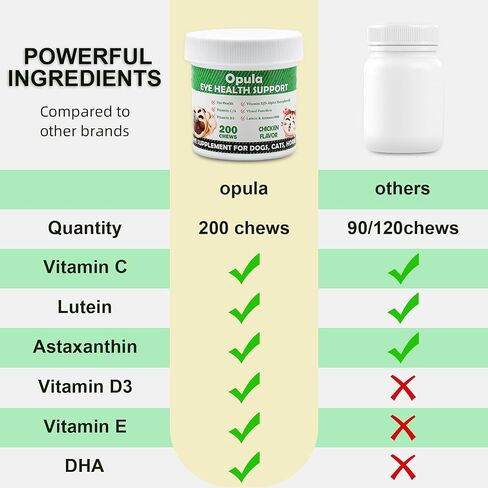 OPULA Dog Eye Wipes Biodegradable 300 Count, Cat Dog Eye Cleaner, Pet Tear Stain Remover Wipes, Dog Eye Cleaning Wipes, Eye Cleaner Pads, Unscented Gentle Pet Tear Wipe in Saudi Arabia
