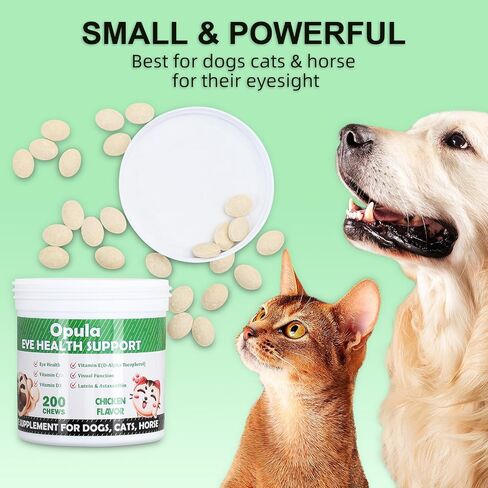 OPULA Dog Eye Wipes Biodegradable 300 Count, Cat Dog Eye Cleaner, Pet Tear Stain Remover Wipes, Dog Eye Cleaning Wipes, Eye Cleaner Pads, Unscented Gentle Pet Tear Wipe in Saudi Arabia