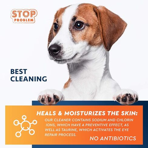 All Pets Eye Wash Drops for Relieve Pink Eye, Allergies Symptoms, Infections & Runny, Dry Eyes - Pain-Free Treatment Helps Prevent Abrasions, Irritations & Conjunctivitis in Saudi Arabia