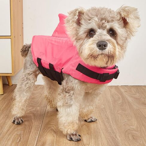 Dog Life Jacket- Preserver with Adjustable Belt, Pet Swimming Shark Jacket for Short Nose Dog (pug,Bulldog,Poodle,Bull Terrier,Labrador) (XS, Blue) in Saudi Arabia