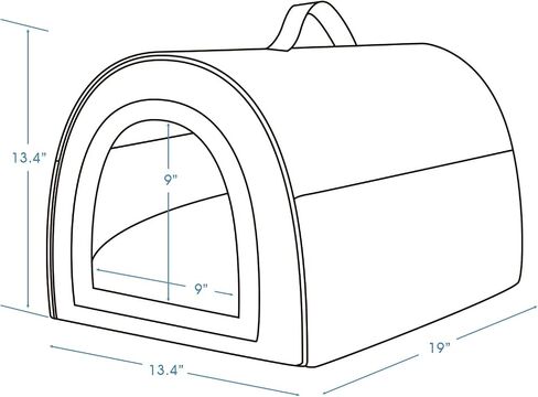 Jiupety Cozy Small Pet Dog House, 2 in 1 Puppy House, S Size for ​Cat and Puppy, Warm Cave Sleeping Nest for Cats and Dogs, Brown in Saudi Arabia