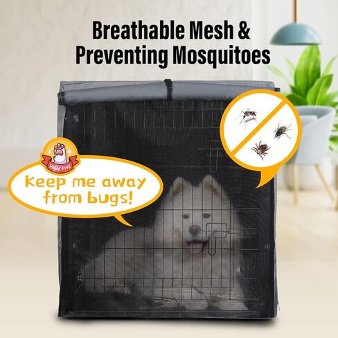 Durable Dog Crate Cover-Water Resistant Breathing Lightweight 600D Polyester Fits for 36 42 48 Inches Wire Pet Kennel Covers (42 Inch) in Kuwait