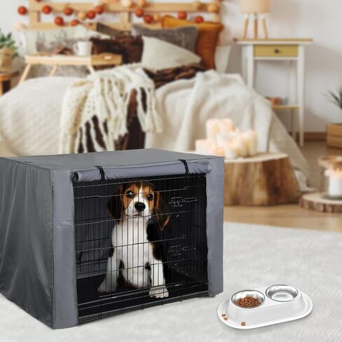 Durable Dog Crate Cover-Water Resistant Breathing Lightweight 600D Polyester Fits for 36 42 48 Inches Wire Pet Kennel Covers (42 Inch) in Kuwait
