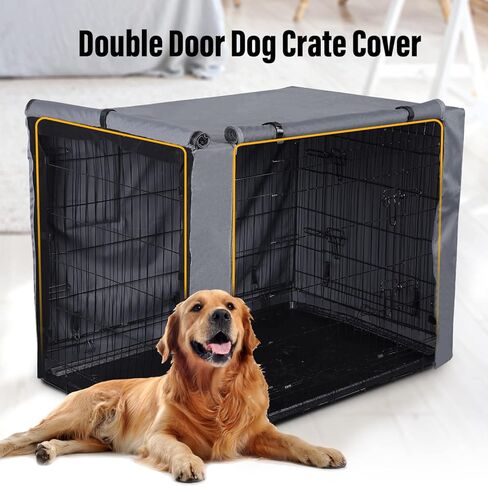 Durable Dog Crate Cover-Water Resistant Breathing Lightweight 600D Polyester Fits for 36 42 48 Inches Wire Pet Kennel Covers (42 Inch) in Kuwait