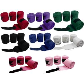 Derby Originals Set of 4 Super Soft Fleece Horse Polo Wraps with Velcro in Kuwait