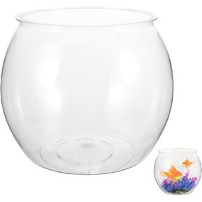 Transparent Fish Tank Clear Plastic Fish Bowl Globe Fish Tank Plastic Fish Tank Plastic Fish Bowls Desk Fish Tank Micro Landscape Tank Fish Container Tabletop Fish Tank