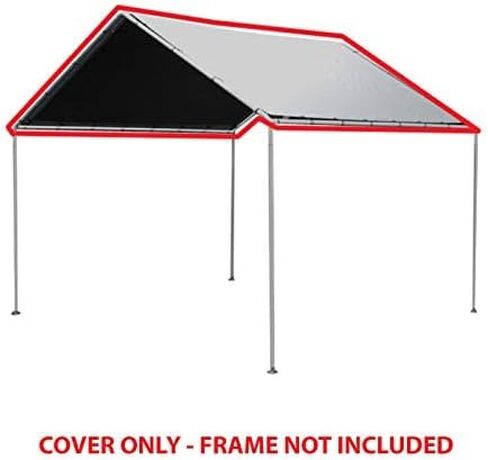 Silver/Black Dog Kennel Cover/Tarp Only in Saudi Arabia