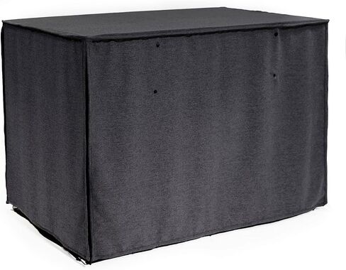 Friends Forever Metal Dog Crate Cover 30 inch, Wire Dog Kennel Cover w/Light Blocking Protective Curtain, Dog Cage Cover w/Roller Shades, Machine Washable, Trucker Black in Kuwait