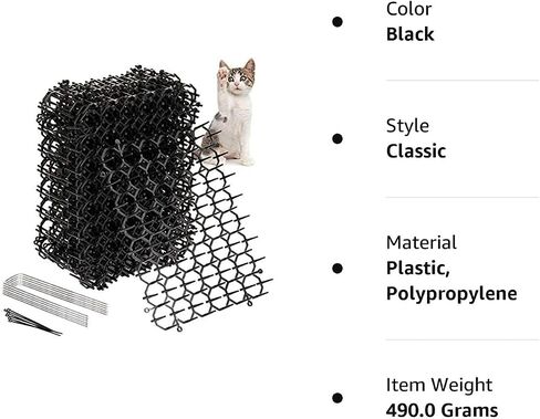 Oceanpax 12 Pack 8.5 X 6.5 Inch Square Cat Scat Mats for Cats with Spikes, Prickle Strips from Digging Cat Deterrent Outdoor Include 6 Staples and 6 Zip Ties in Saudi Arabia