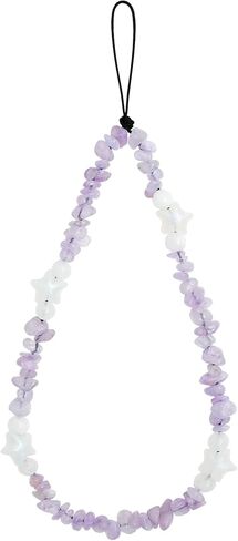 BEACE Star حلية هاتف / حزام سلسلة للنساء والفتيات - حافظة هاتف خلوي - حبل قصير - حزام معصم - أحجار كريمة طبيعية - سحر لحافظة Airpods - سلسلة مفاتيح in Kuwait