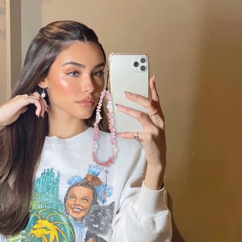 BEACE Star حلية هاتف / حزام سلسلة للنساء والفتيات - حافظة هاتف خلوي - حبل قصير - حزام معصم - أحجار كريمة طبيعية - سحر لحافظة Airpods - سلسلة مفاتيح in Kuwait