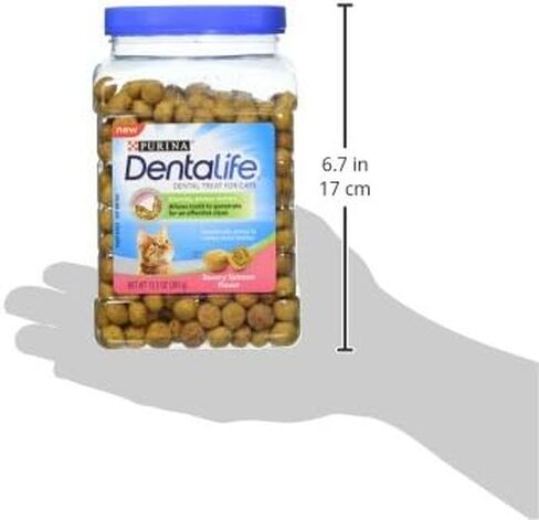 DentaLife Purina Made in USA Facilities Cat Dental Treats, Tasty Chicken Flavor - 19 oz. Canister in Saudi Arabia