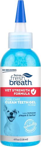 Fresh Breath Certified Wellness Collection Vet Strength Oral Care Clean Teeth Gel, 4oz - Freshens Dog Breath - Removes Plaque & Tartar - Cleans Teeth - Dog Dental Care - No Brushing Required in Saudi Arabia