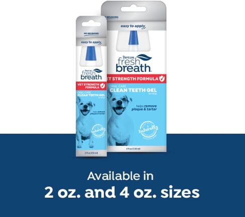 Fresh Breath Certified Wellness Collection Vet Strength Oral Care Clean Teeth Gel, 4oz - Freshens Dog Breath - Removes Plaque & Tartar - Cleans Teeth - Dog Dental Care - No Brushing Required in Saudi Arabia