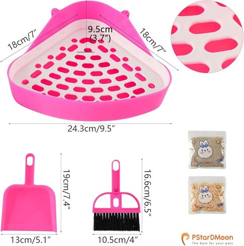 Triangle Rabbit Litter Box Bunny Potty Training Corner Small Animal Toilet Litter Box Pet Toilet Bedding Pee Pan Tray for Baby Rabbit,Guinea Pigs,Chinchillas,Ferrets (Blue) in Kuwait