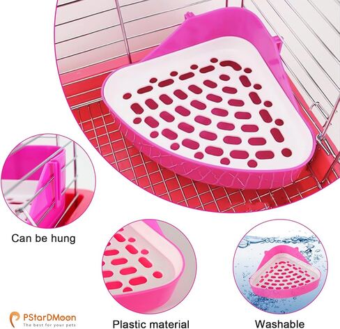 Triangle Rabbit Litter Box Bunny Potty Training Corner Small Animal Toilet Litter Box Pet Toilet Bedding Pee Pan Tray for Baby Rabbit,Guinea Pigs,Chinchillas,Ferrets (Blue) in Kuwait