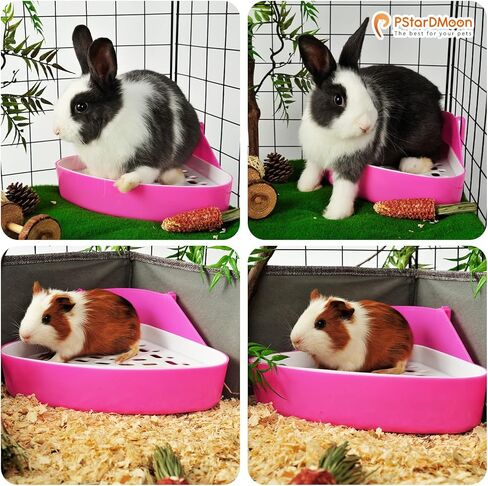 Triangle Rabbit Litter Box Bunny Potty Training Corner Small Animal Toilet Litter Box Pet Toilet Bedding Pee Pan Tray for Baby Rabbit,Guinea Pigs,Chinchillas,Ferrets (Blue) in Kuwait