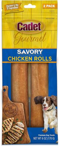 Cadet Gourmet Savory Chicken Rolls Rawhide Alternative Savory Rolls 6 oz. in Saudi Arabia