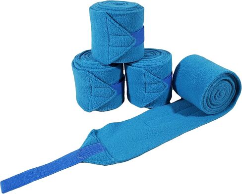 Big Black Horse Fleece Polo Leg Wraps - Turquoise - Set of 4 (Mini) in Saudi Arabia