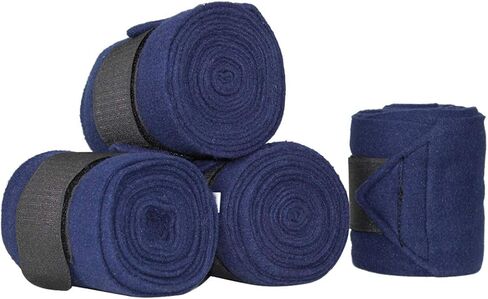 Derby Originals Set of 4 Super Soft Fleece Horse Polo Wraps with Velcro in Saudi Arabia